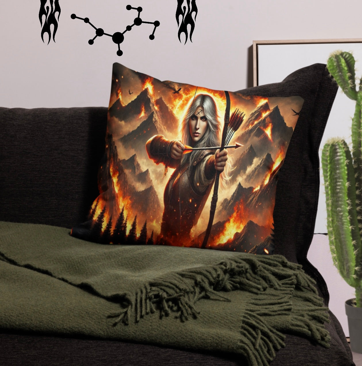 Sagittarius ‘Storm Fire’ -  Euro Pillowcase