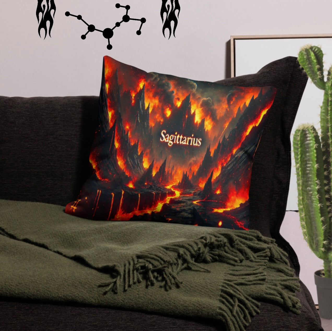 Sagittarius ‘Storm Fire’ -  Euro Pillowcase
