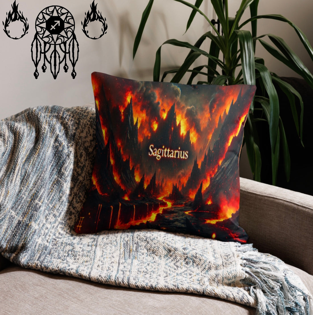 Sagittarius ‘Storm Fire’ -  Euro Pillowcase