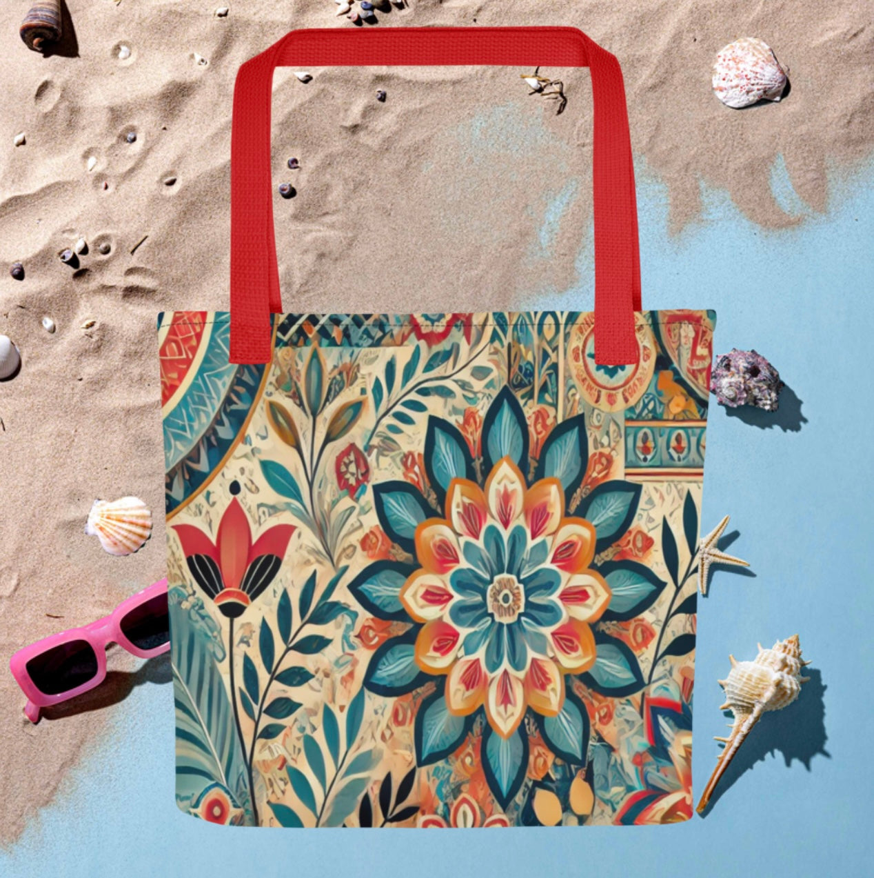 Botanical Mandala Print - Tote Bag