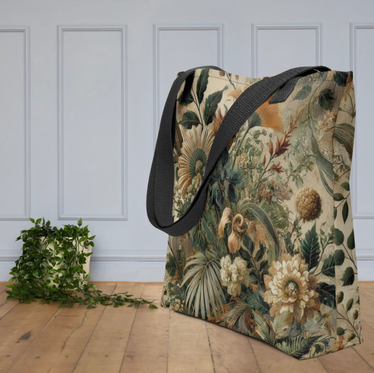 Earthy Floral Print - Tote bag