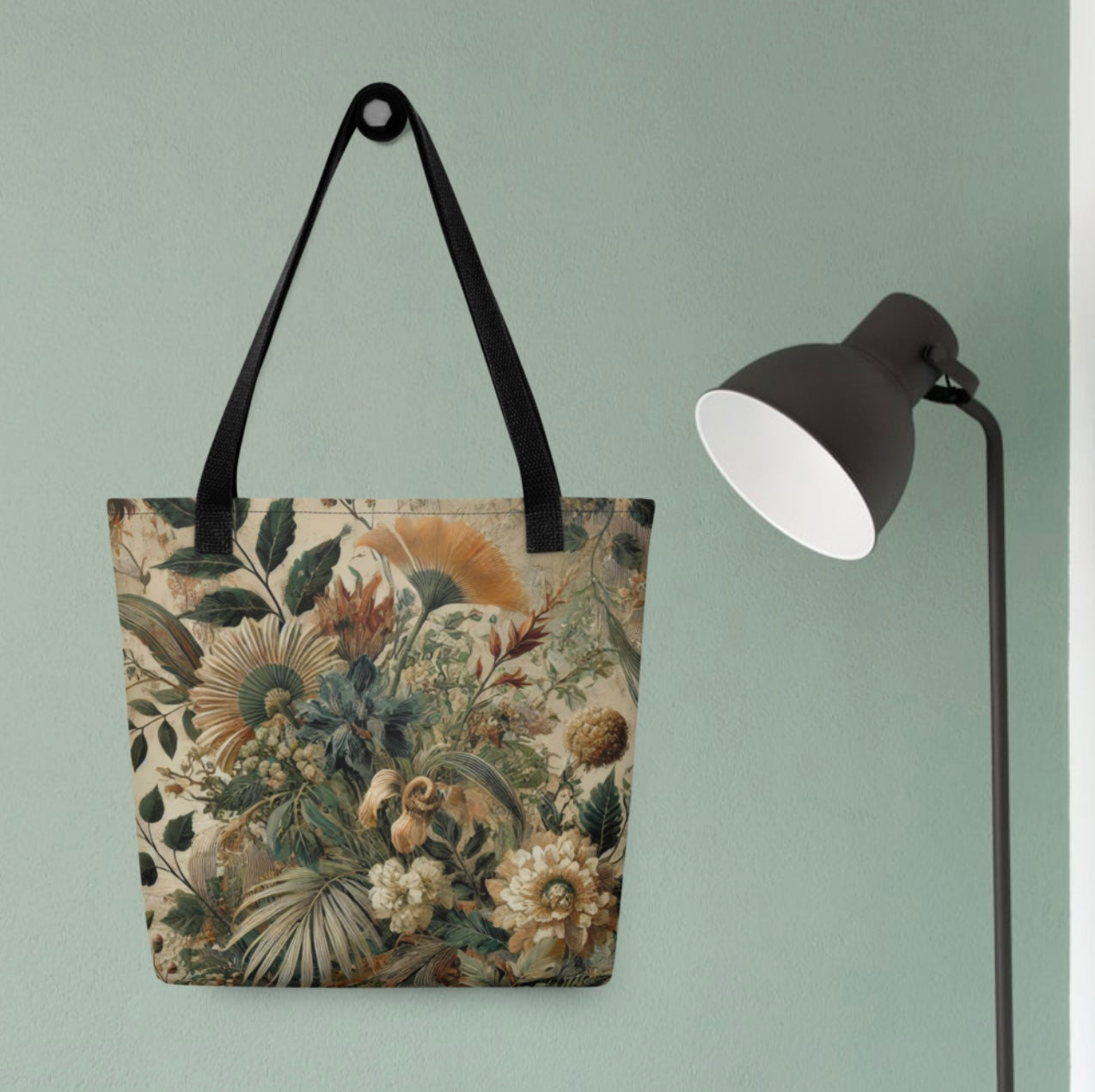 Earthy Floral Print - Tote bag