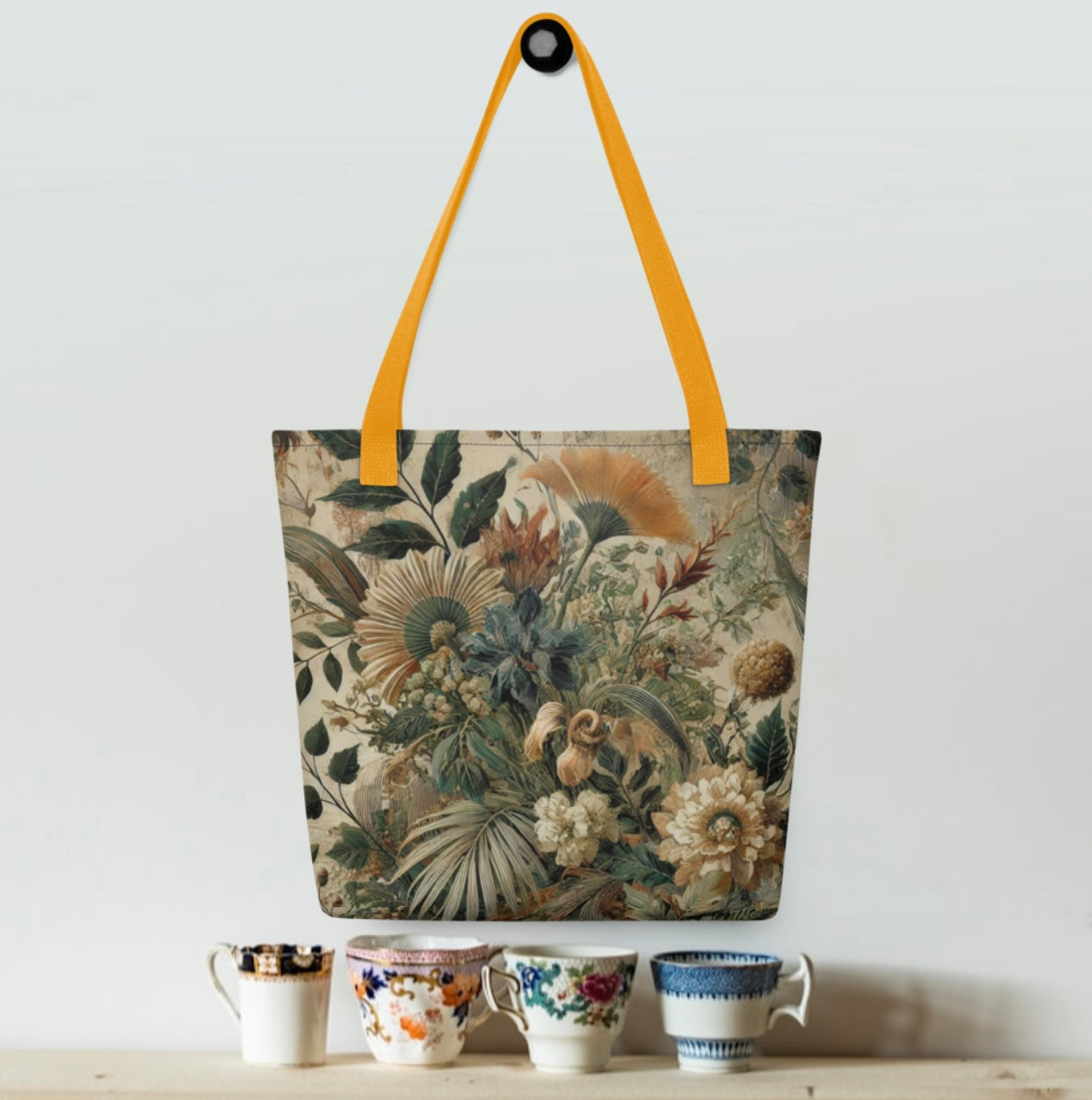 Earthy Floral Print - Tote bag