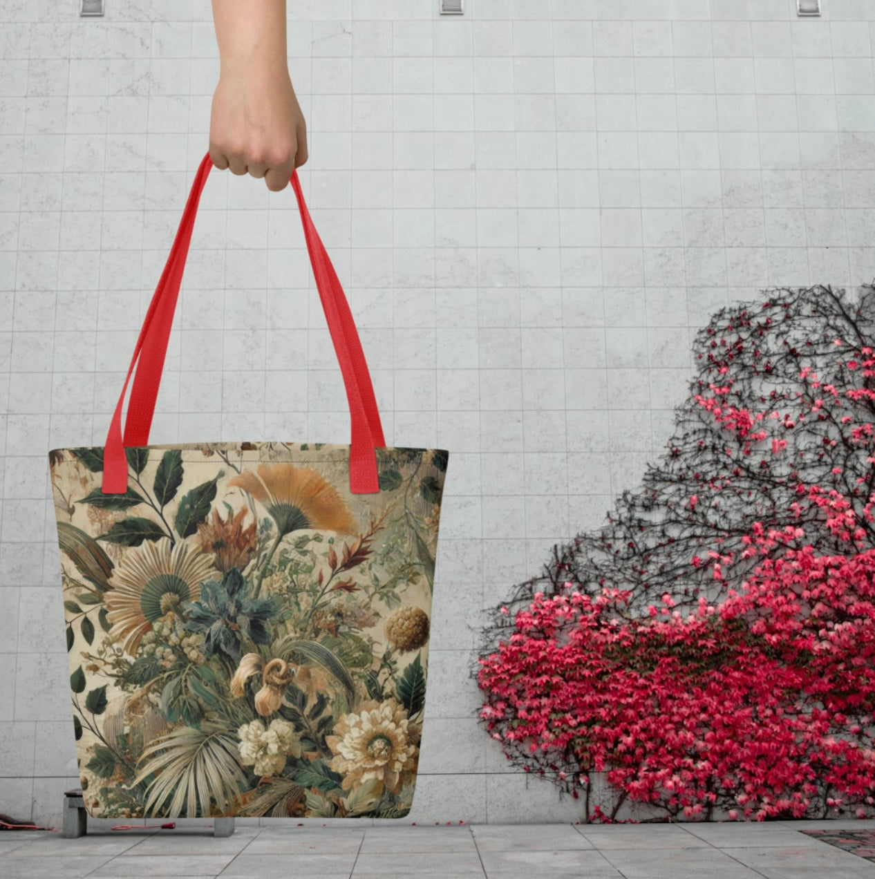 Earthy Floral Print - Tote bag