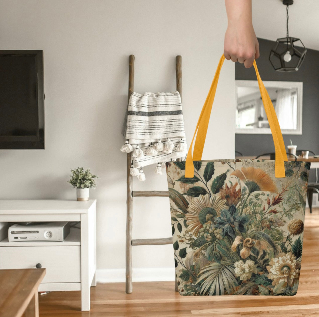 Earthy Floral Print - Tote bag