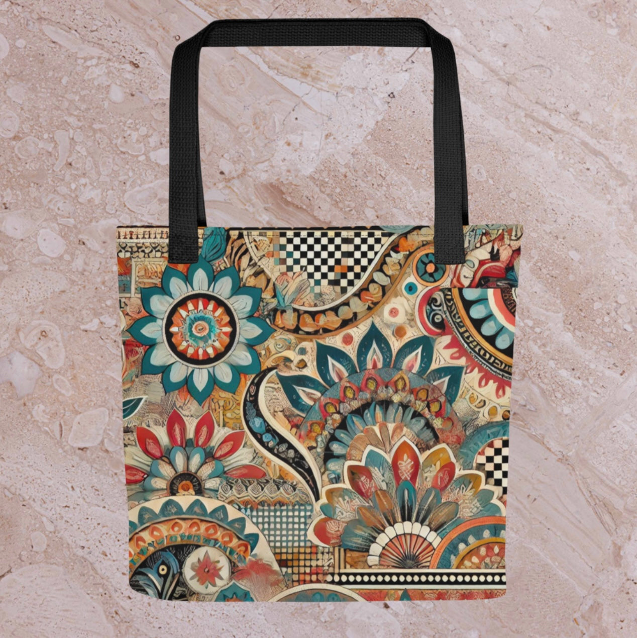 Aztec Mandala Print - Tote bag