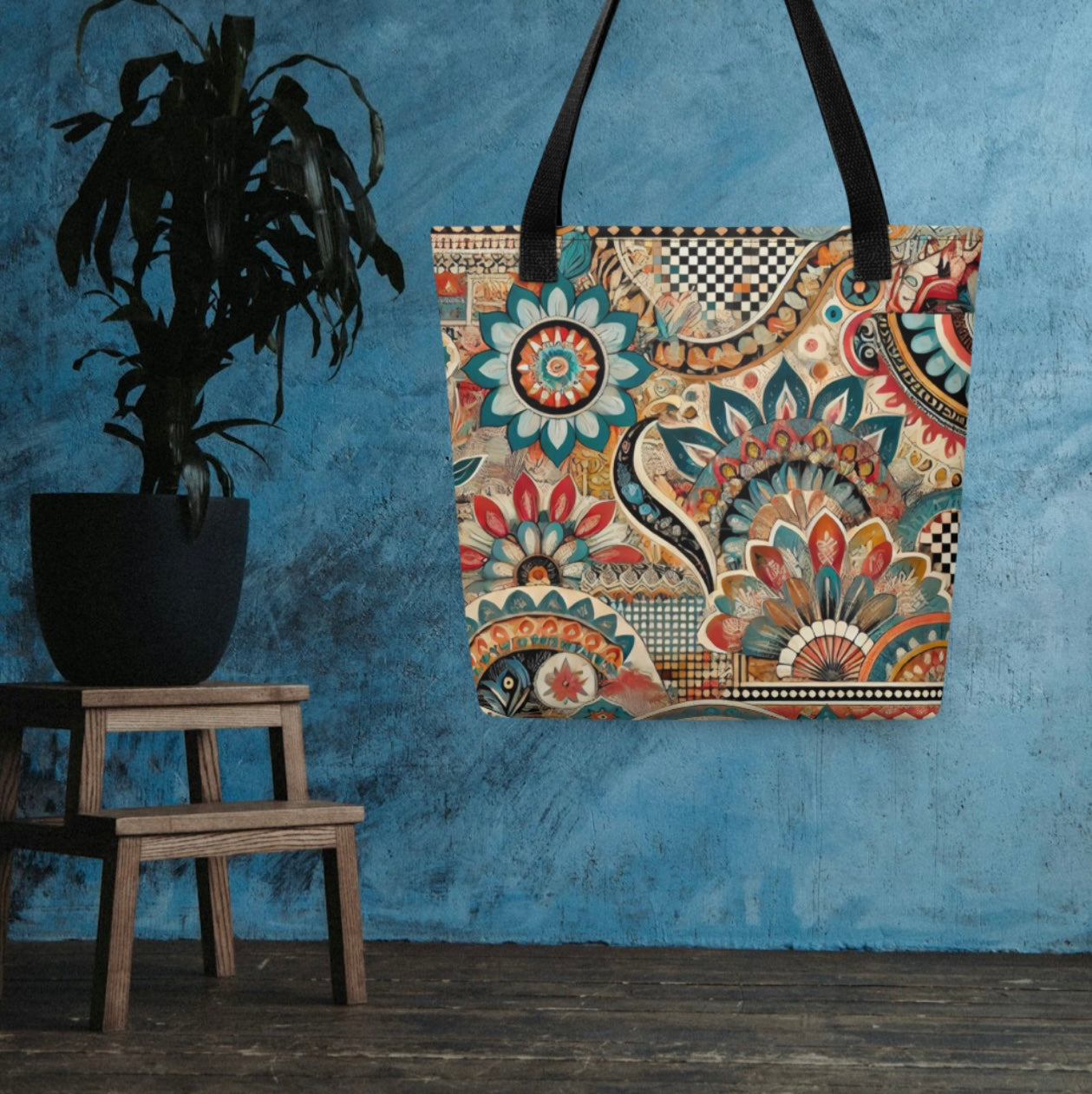 Aztec Mandala Print - Tote bag