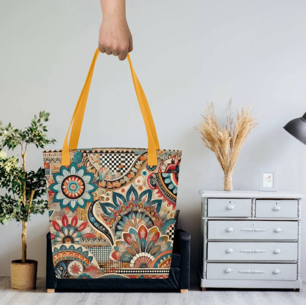 Aztec Mandala Print - Tote bag