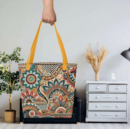 Aztec Mandala Print - Tote bag