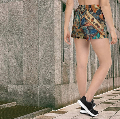Throned Mosaic - Women’s Athletic Shorts