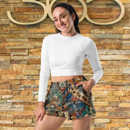 Throned Mosaic - Women’s Athletic Shorts