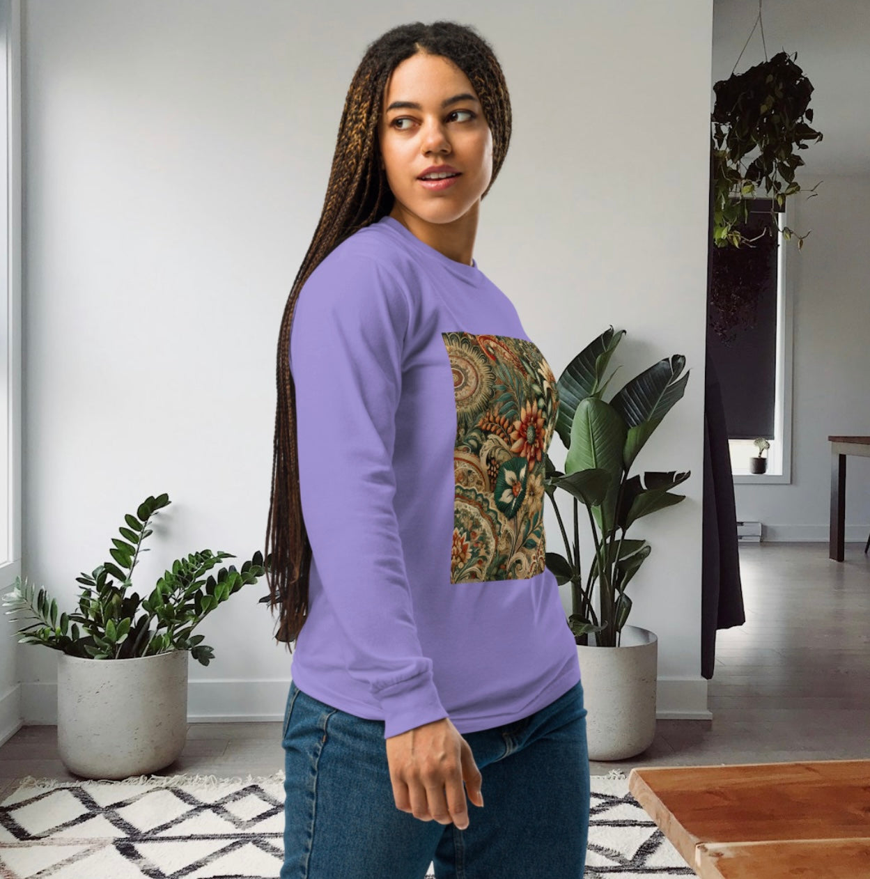 Baroque Bloom -  Women’s Heavyweight Long Sleeve Tee