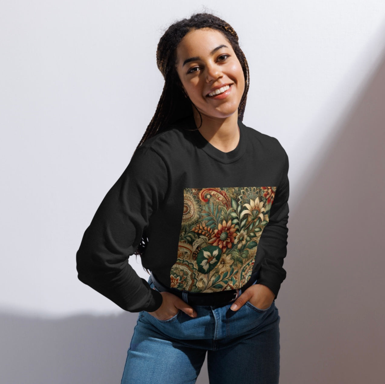 Baroque Bloom -  Women’s Heavyweight Long Sleeve Tee