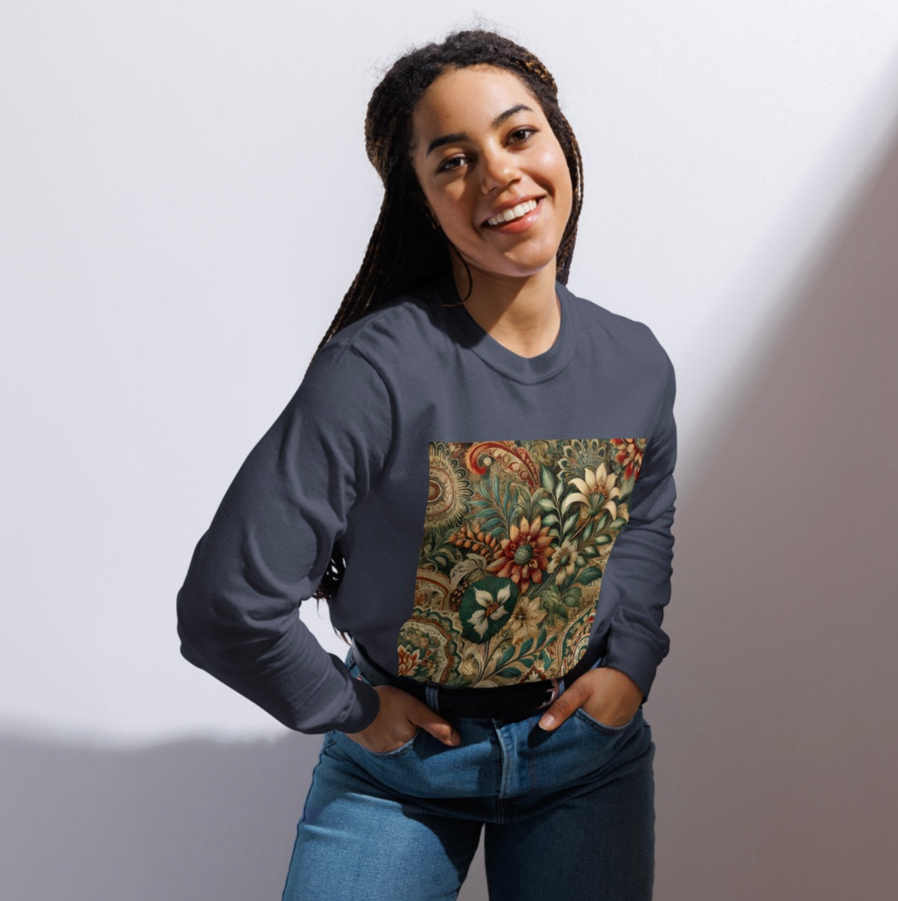 Baroque Bloom -  Women’s Heavyweight Long Sleeve Tee