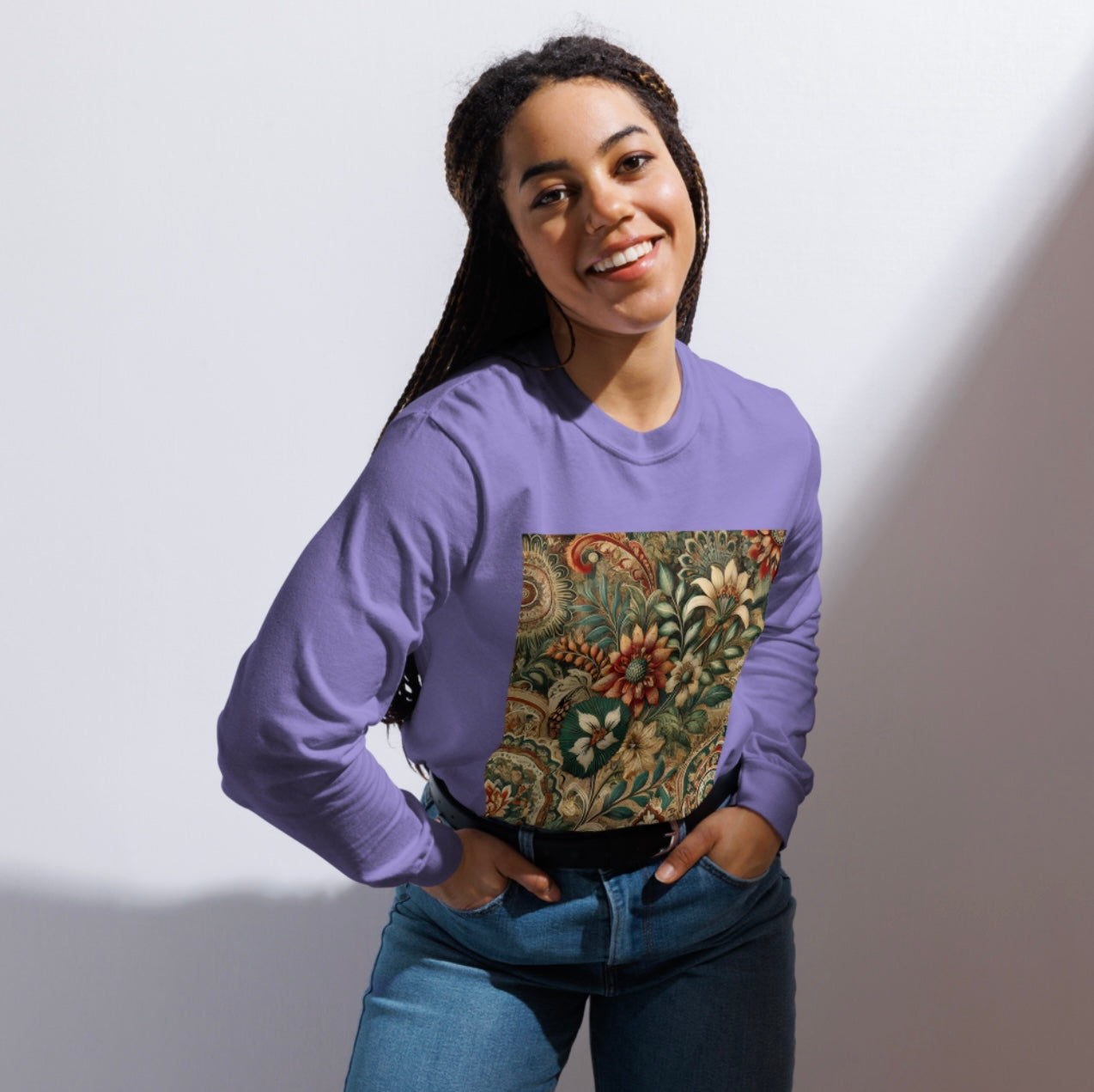 Baroque Bloom -  Women’s Heavyweight Long Sleeve Tee