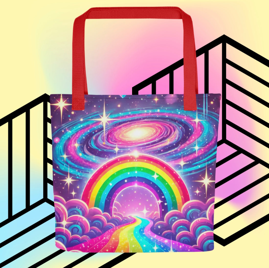 Rainbow Galaxy ‘Pastel Portal’ - Tote Bag