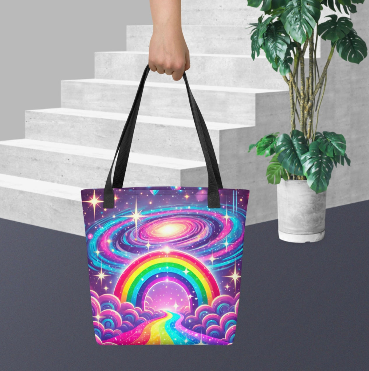 Rainbow Galaxy ‘Pastel Portal’ - Tote Bag