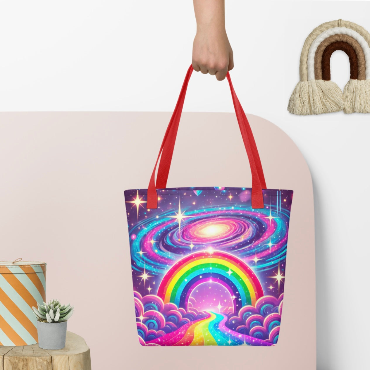 Rainbow Galaxy ‘Pastel Portal’ - Tote Bag