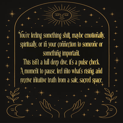 Mini Soul Check In - Quick Clarity/Emotional Reassurance