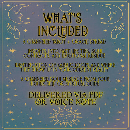 Karmic Thread Reading - Past Life/Twin Flames/Generational Trauma