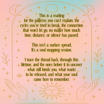 Karmic Thread Reading - Past Life/Twin Flames/Generational Trauma