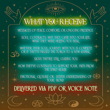 Deceased Animal Soul Reading - Peace/Closure