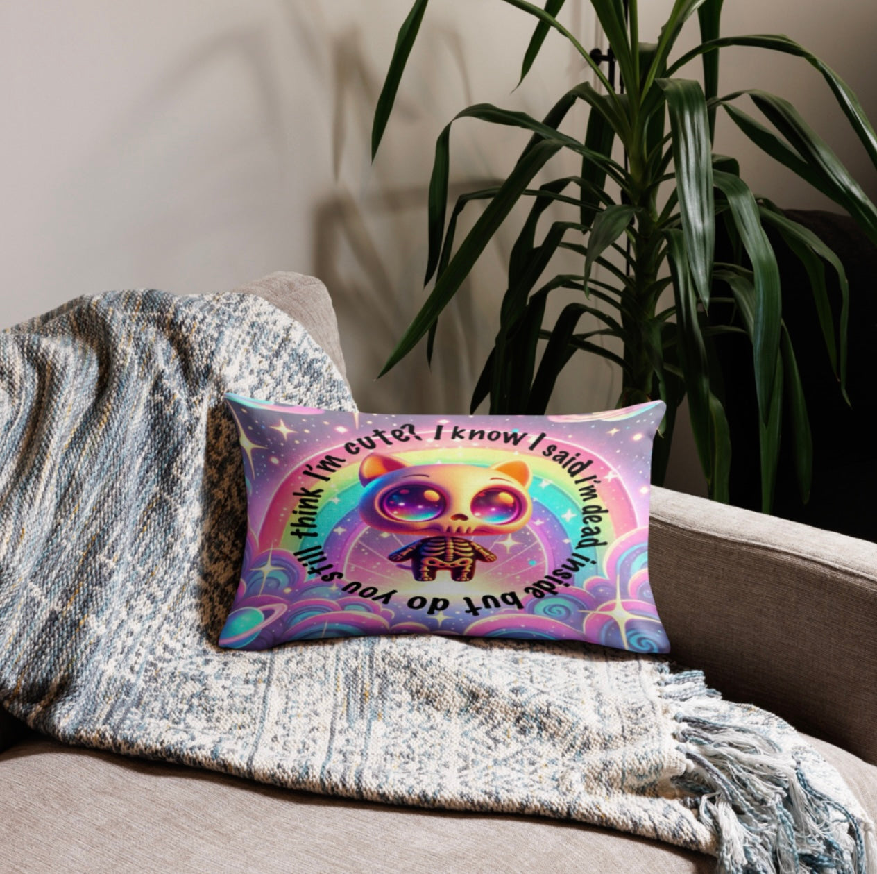 Cute, Dead Inside &amp; Vibing - Pillowcase