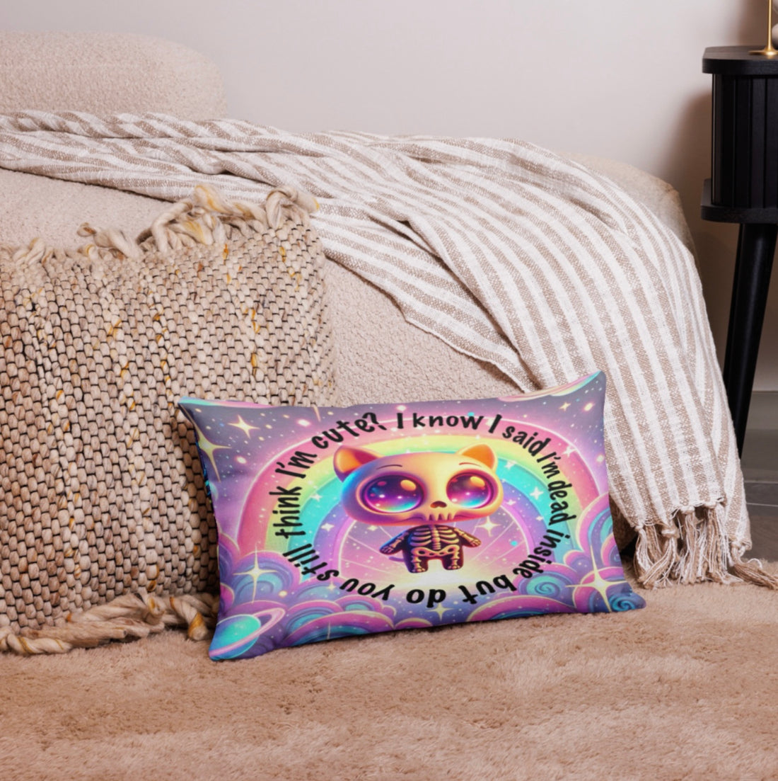 Cute, Dead Inside &amp; Vibing - Pillowcase