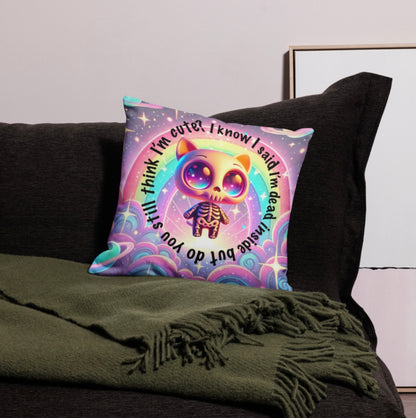 Cute, Dead Inside &amp; Vibing - Euro Pillowcase