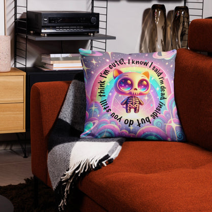 Cute, Dead Inside &amp; Vibing - Euro Pillowcase
