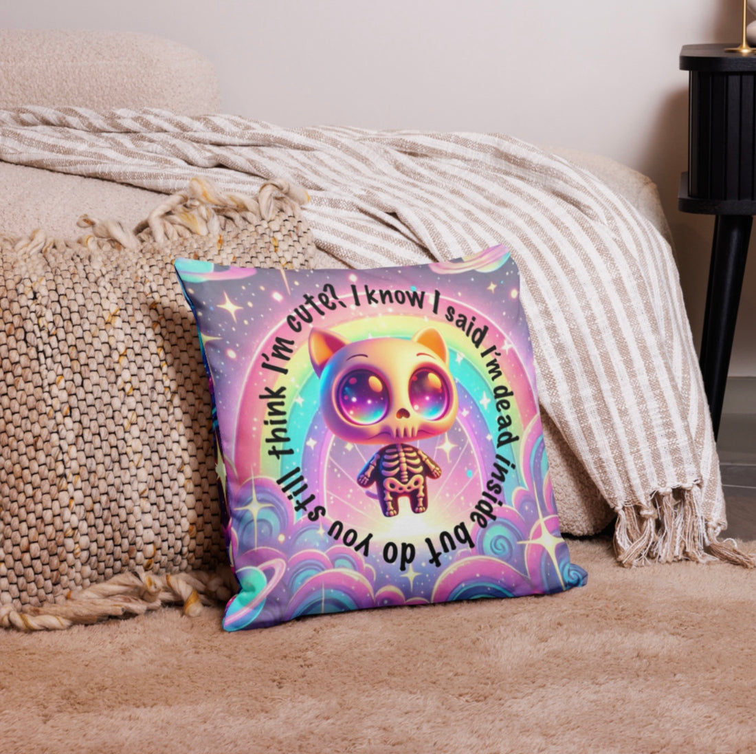 Cute, Dead Inside & Vibing - Euro Pillowcase