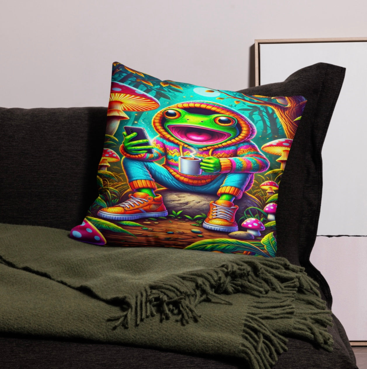 Caffeinated Amphibian - Euro Pillowcase