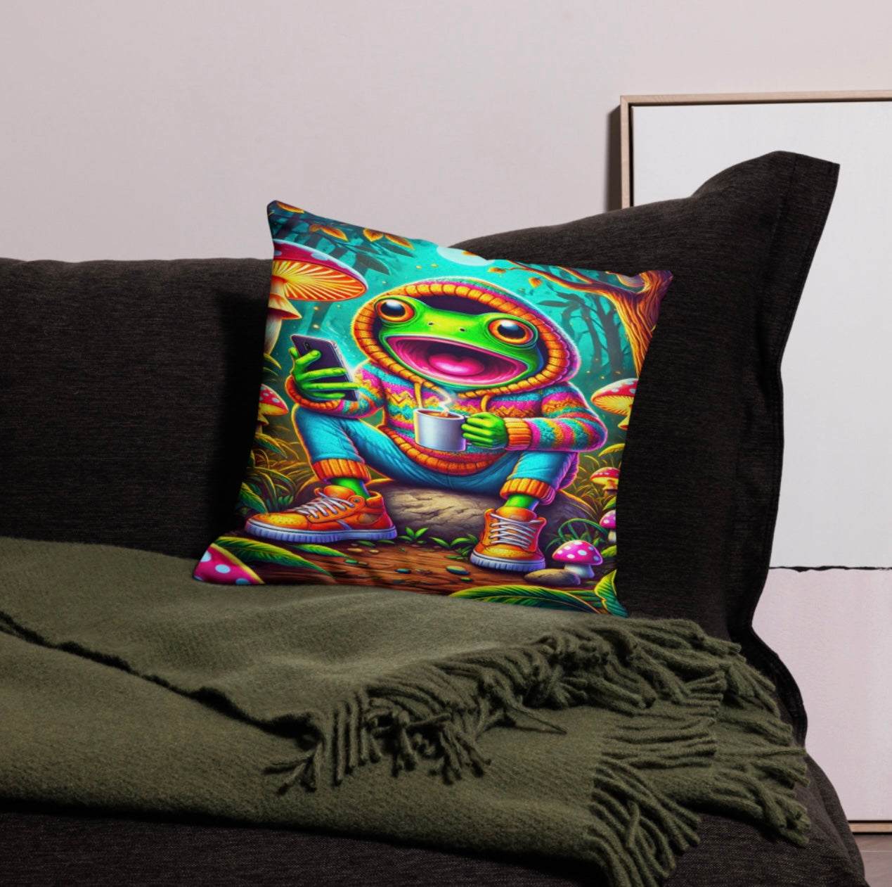 Caffeinated Amphibian - Euro Pillowcase