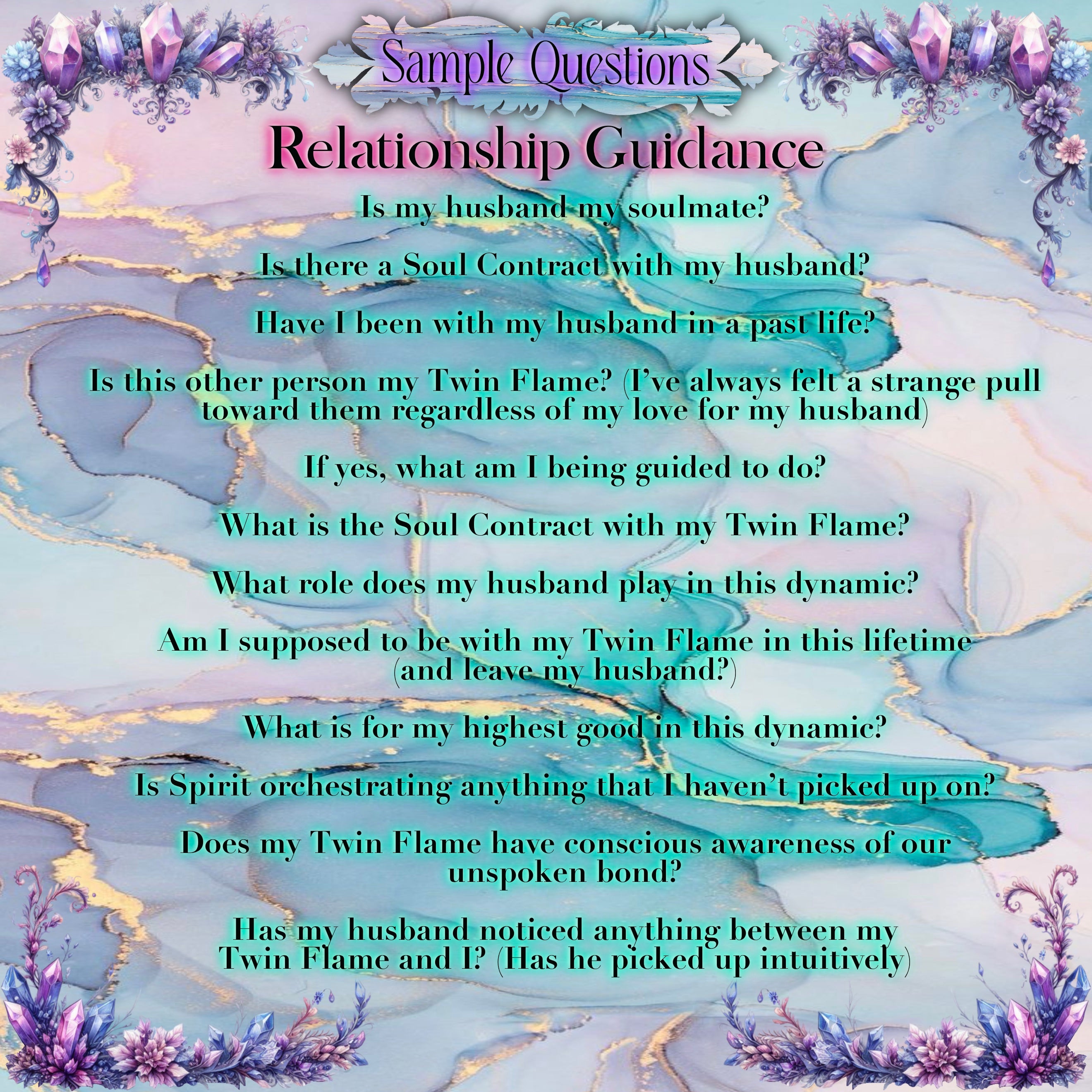 Custom Questions Reading - Relationship Guidance, Signs and Nudges, Major Life Decisions, Timeline Insight, Different Theme, Custom Spread, Customise Your Reading