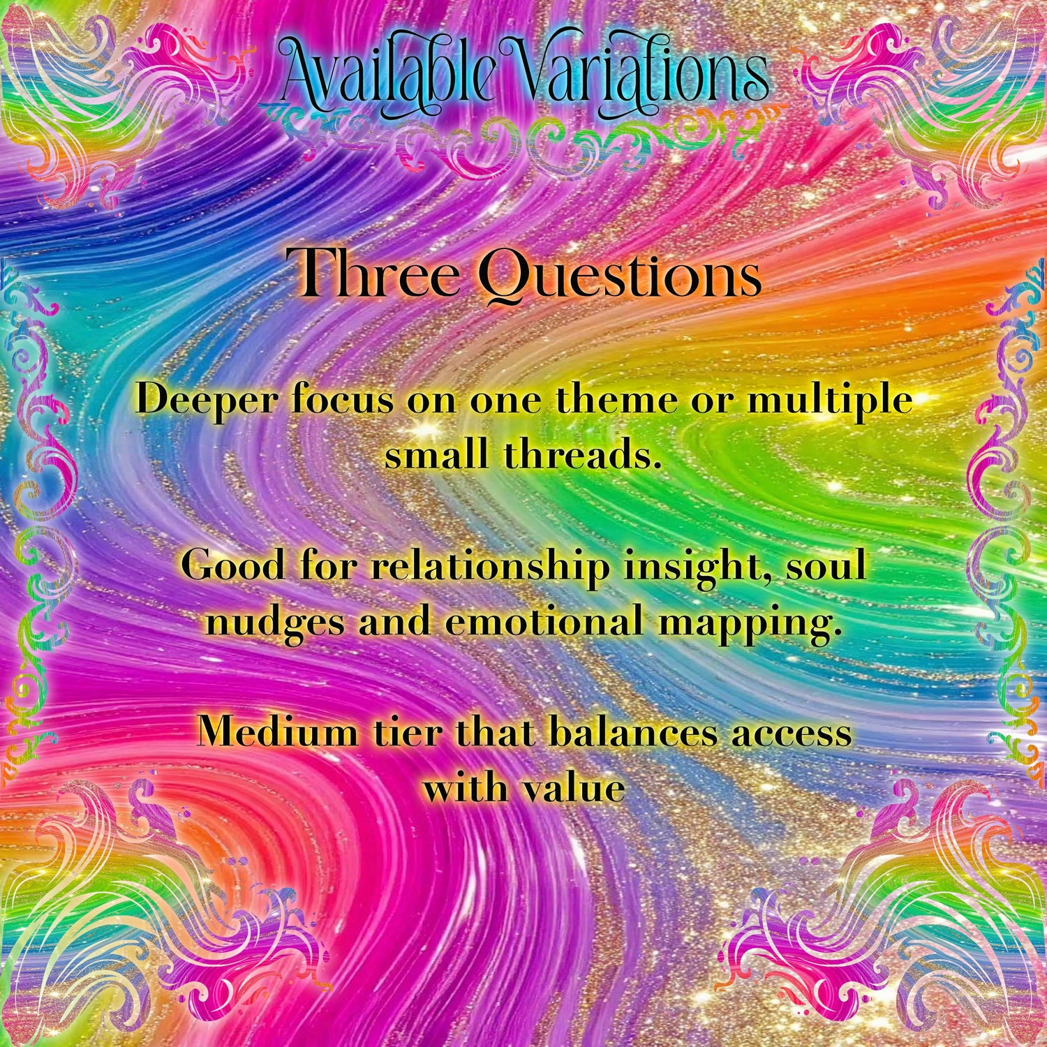Custom Questions Reading - Relationship Guidance, Signs and Nudges, Major Life Decisions, Timeline Insight, Different Theme, Custom Spread, Customise Your Reading
