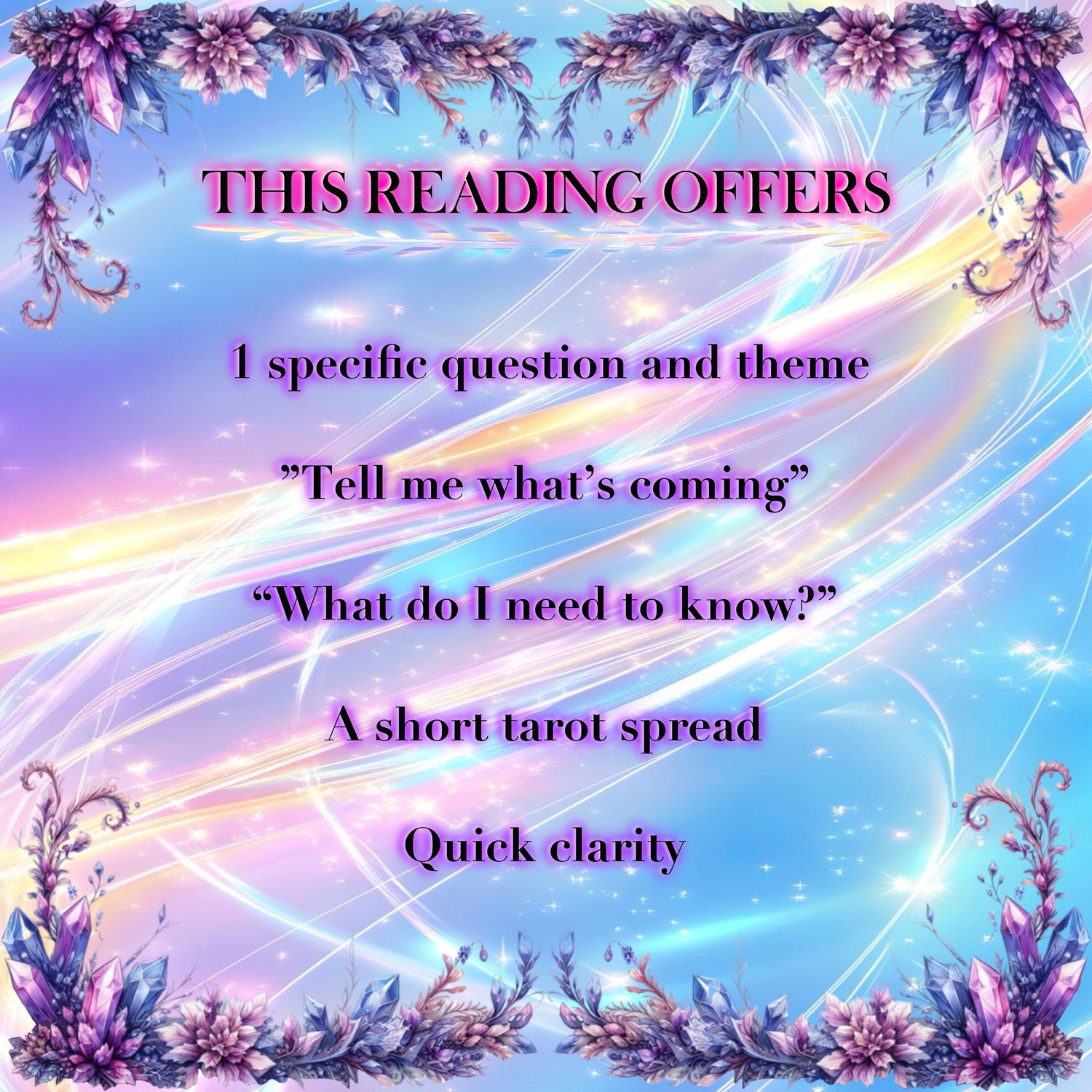 Quick Guidance - One Soul Question, Quick Clarity, Validation, Confirmation, Emotional and Spiritual Shifts, Romantic and Family Connections, Life Changes