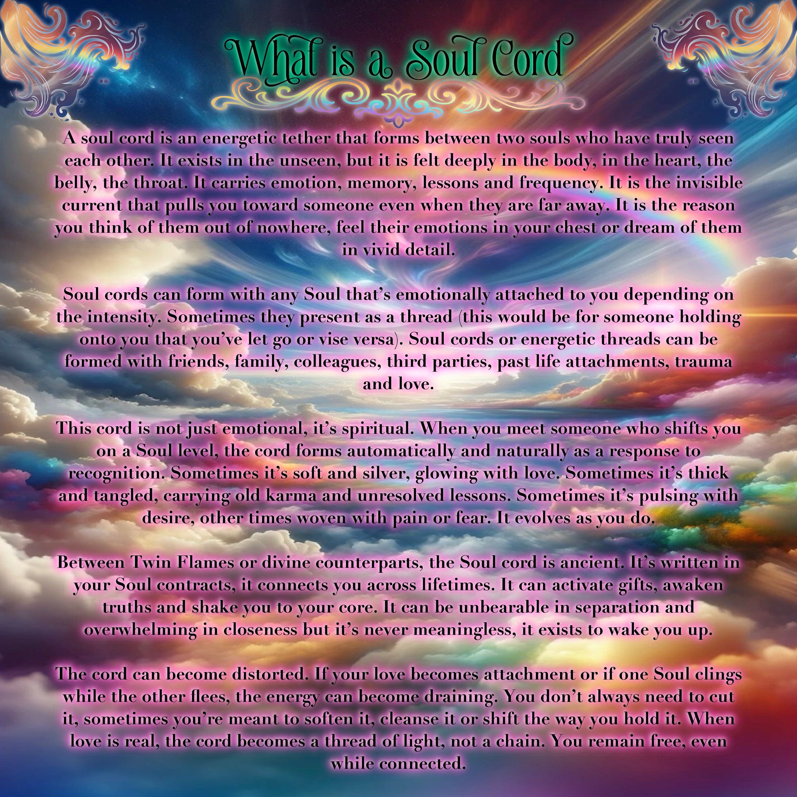 Soul Cord Reading - Soulmate, Twin Flame, Family, Karmic Connection, Soul Contract, Soul Agreement, Clairvoyant Channel, Soul Telepathy, Soul Archetypes, Energetic Tension, Soul Activations, Union Blocks, Integration and Alchemy, Soul Lessons, Rituals