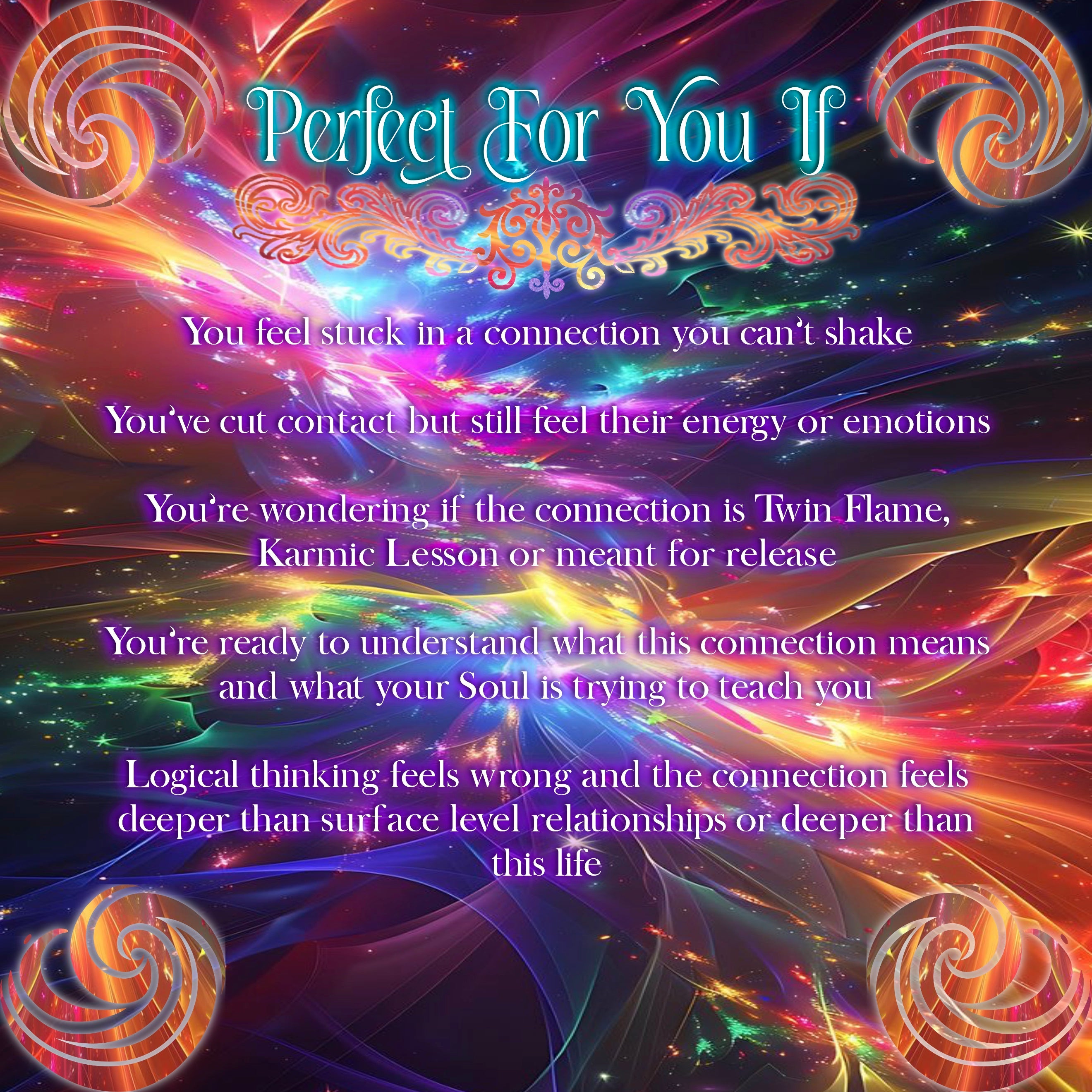 Soul Cord Reading - Soulmate, Twin Flame, Family, Karmic Connection, Soul Contract, Soul Agreement, Clairvoyant Channel, Soul Telepathy, Soul Archetypes, Energetic Tension, Soul Activations, Union Blocks, Integration and Alchemy, Soul Lessons, Rituals