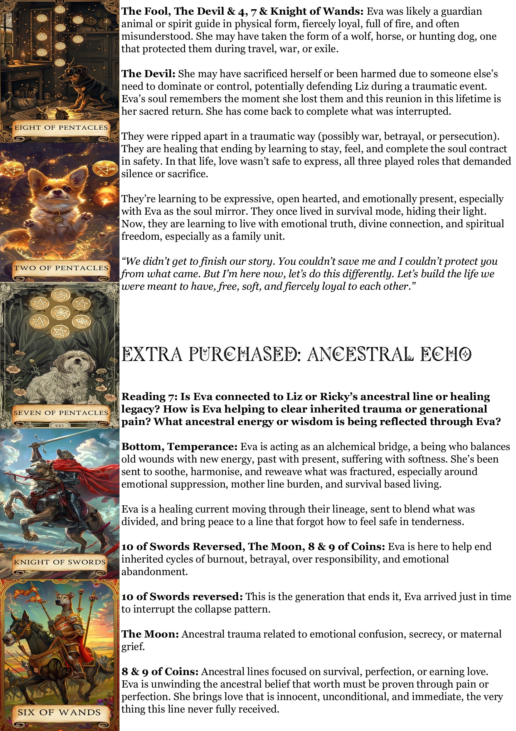 Living Animal Reading - Soul Purpose/Check in