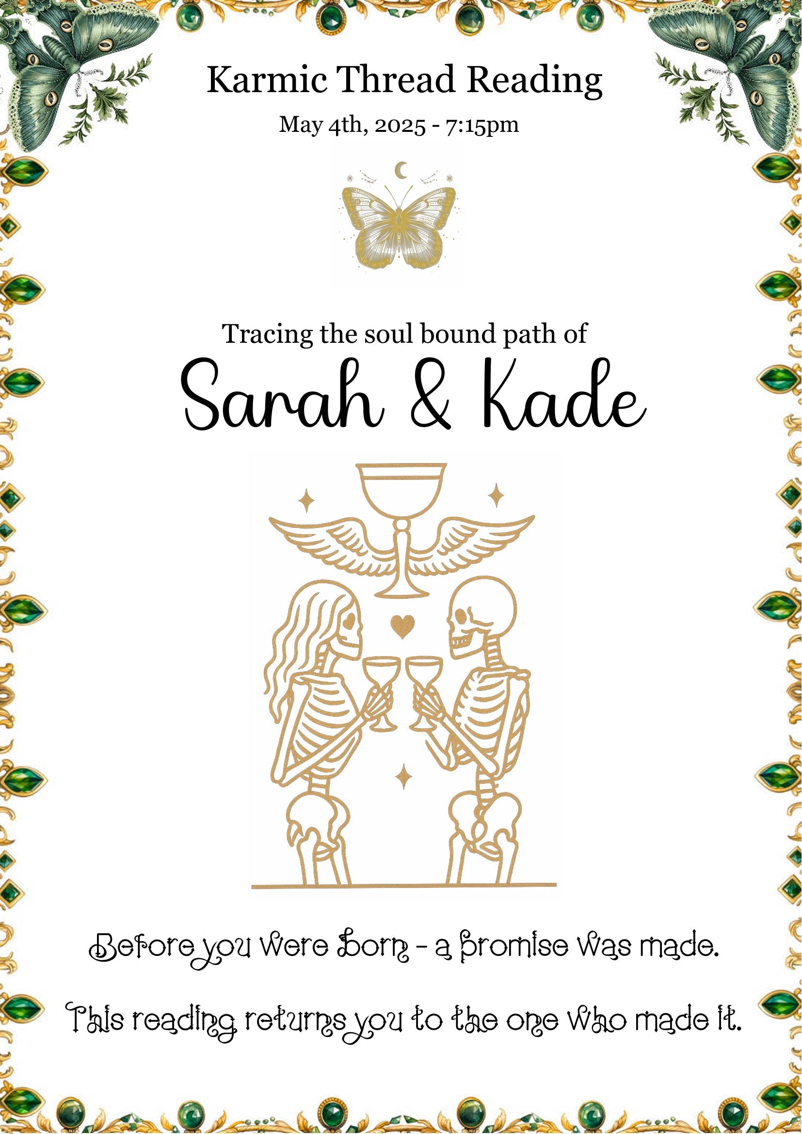 Karmic Thread Reading - Past Life/Twin Flames/Generational Trauma
