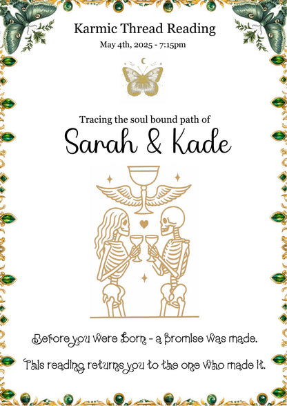 Karmic Thread Reading - Past Life/Twin Flames/Generational Trauma