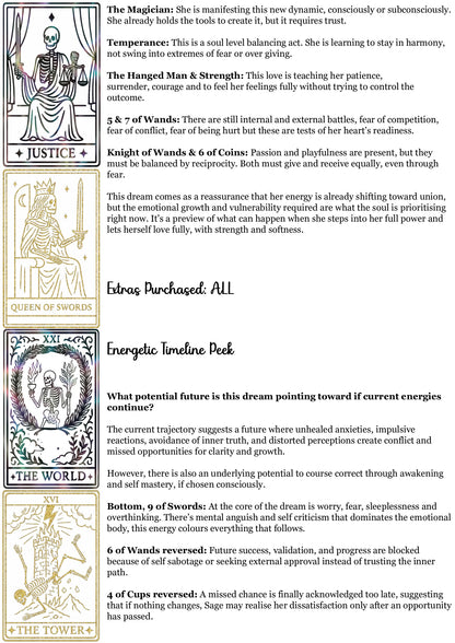 Dream Decoder Reading - Messages/Symbolism/Threads